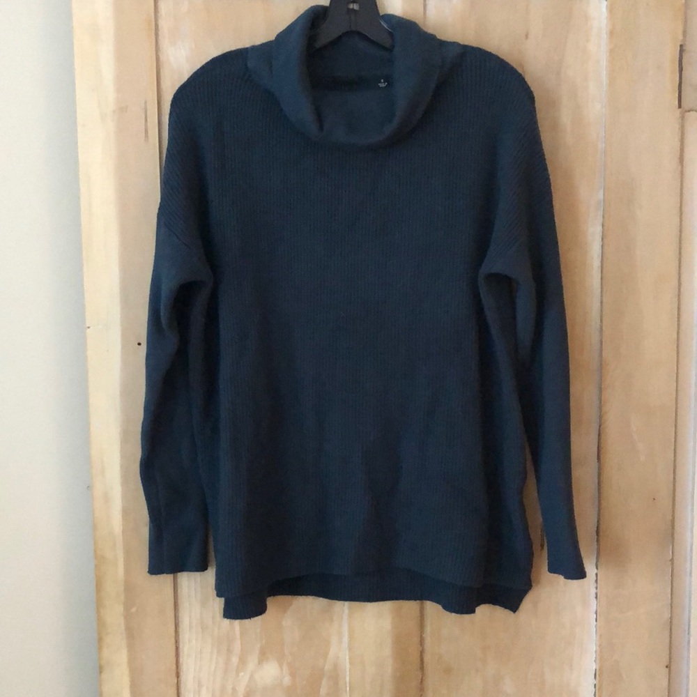 Teal cowl neck sweater